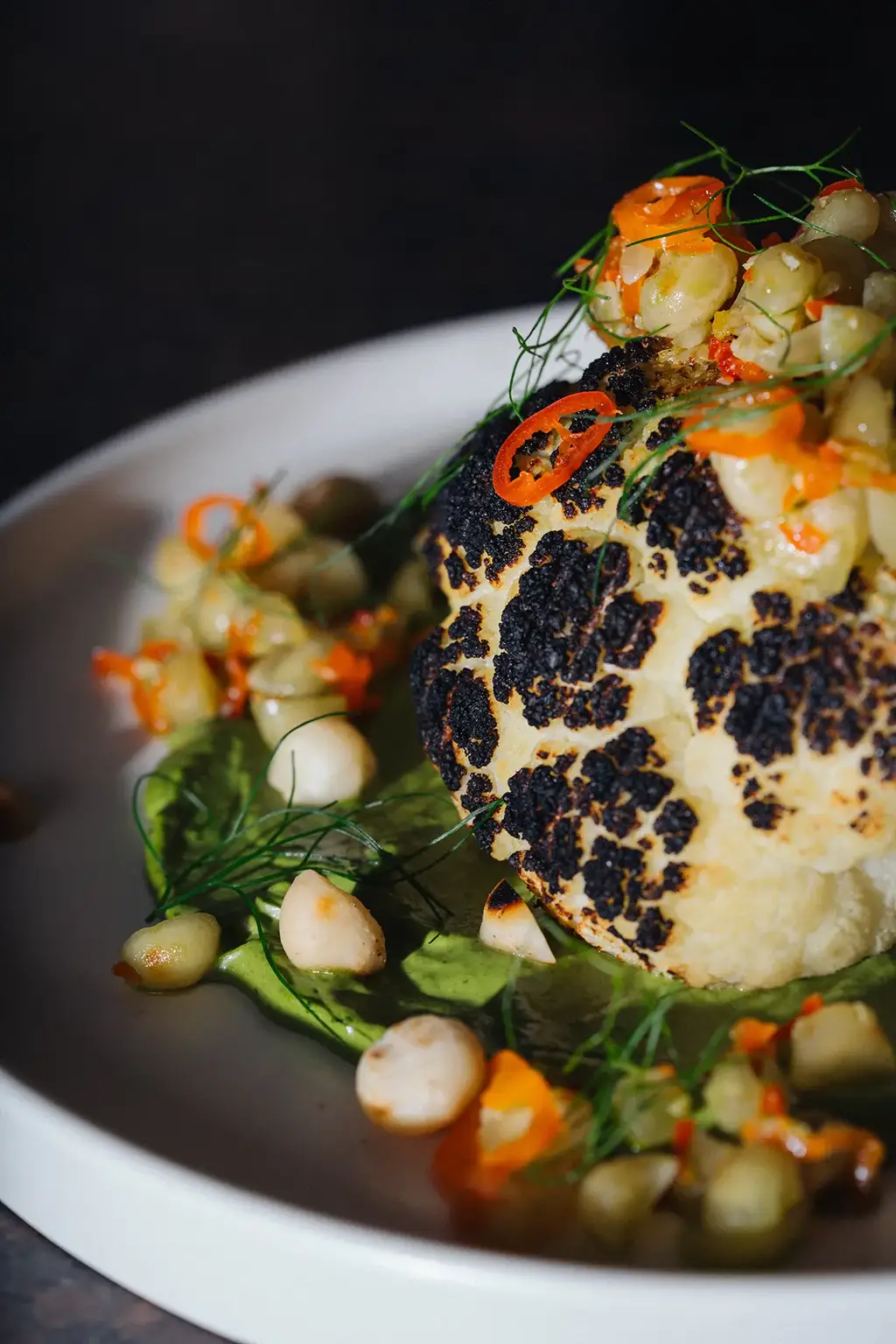 Roasted cauliflower with herbs