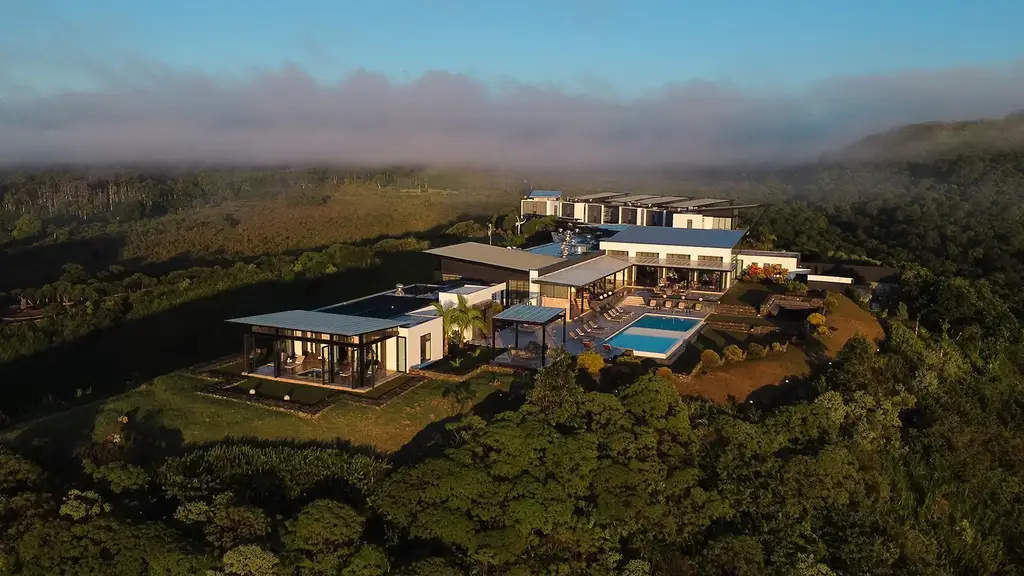 Aerial lodge view