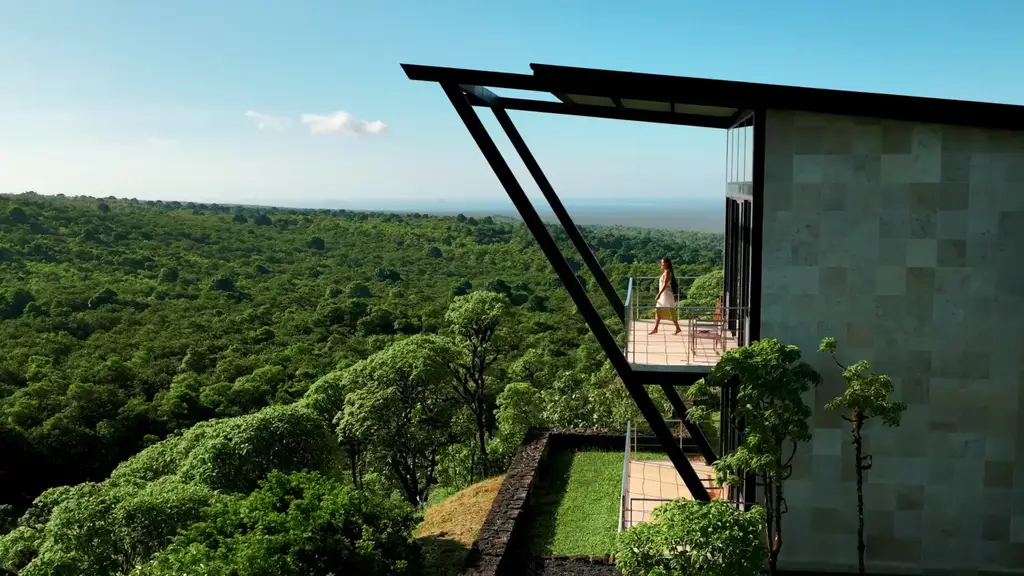 Pikaia Lodge overlooking the Galápagos forest