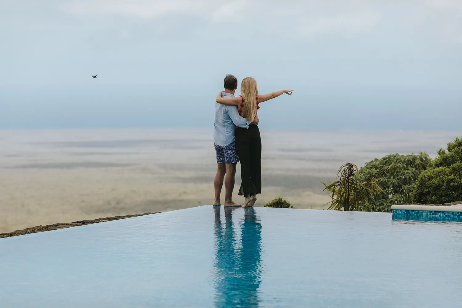 Couple celebrating a honeymoon in the Galápagos