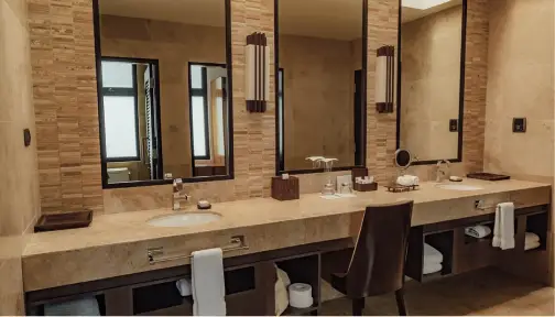 Bathroom vanity with dual sinks