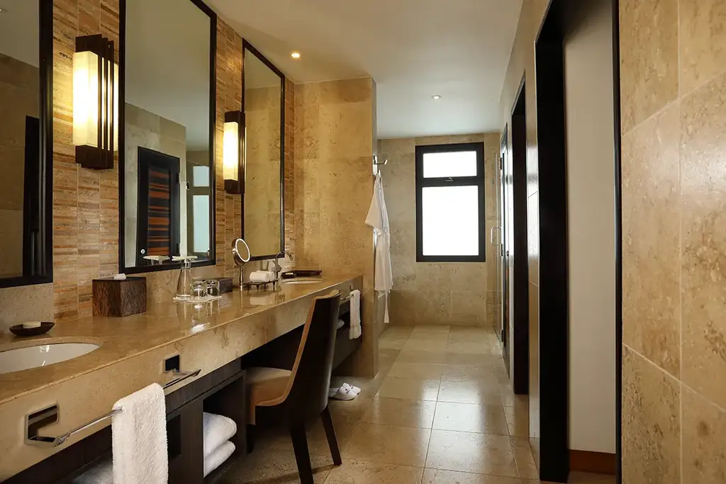 Bathroom with dual sinks